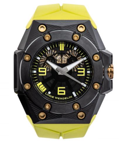 Linde Werdelin Replica OKTOPUS DOUBLE DATE 3DTP CARBON YELLOW